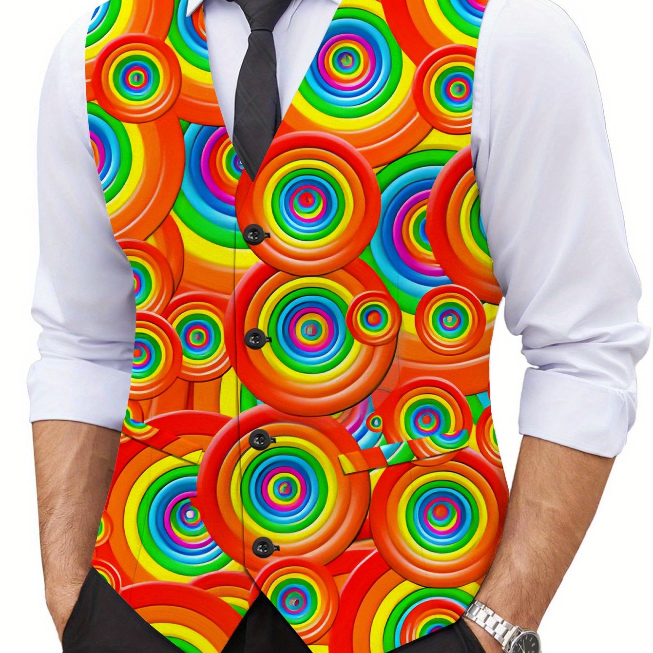 TEMU Dopamine European Fashion Print Vest
