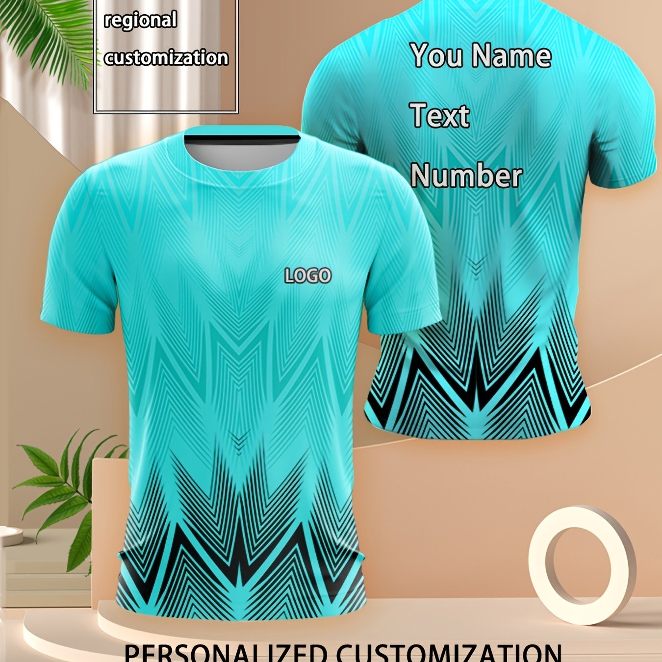 TEMU T-shirt de 'été décontracté pour hommes, T-shirt à manches courtes imprimé avec motif géométrique tendance, Jersey personnalisé multi-zones,