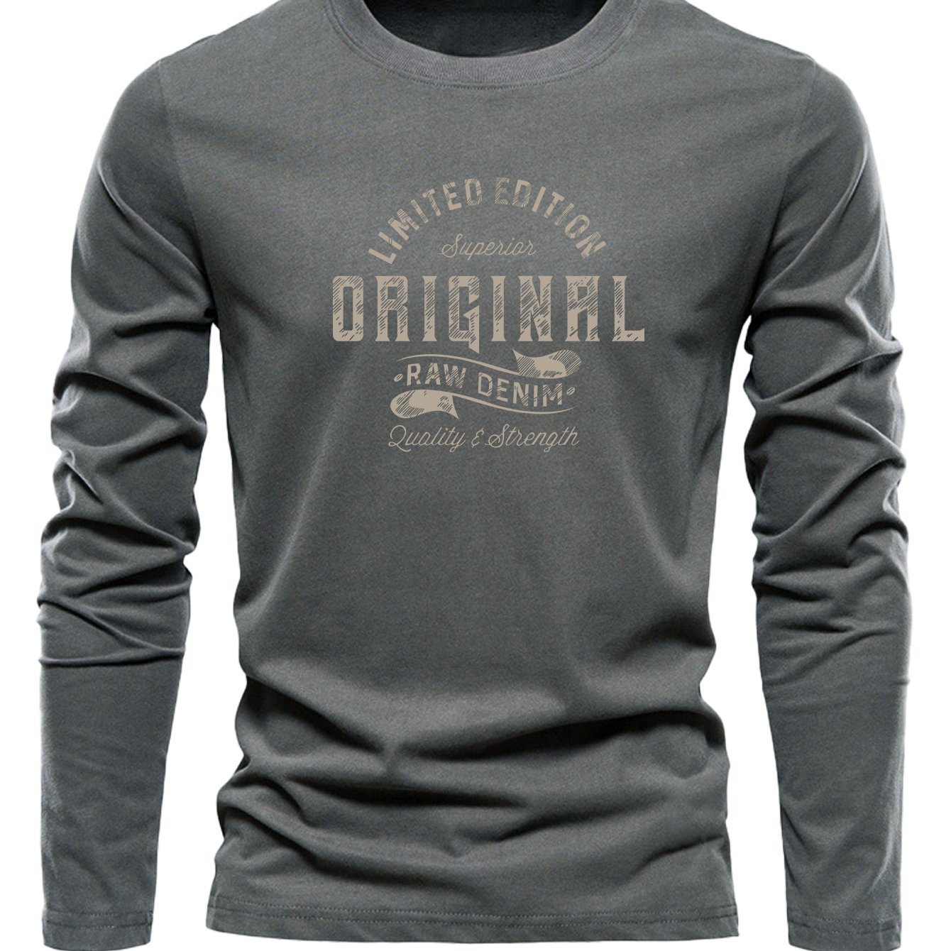 Men's 100% Cotton T-shirt, Fashion Casual Crew Neck Top With Print Design, Spring/autumn Style, Comfortable And Versatile For Outdoor Leisure, Sports, And Commuting