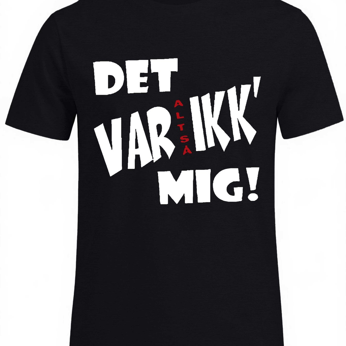 TEMU Men's Plus Size Funny Danish Humor Saying T-shirt - "" & "" Graphic Print Short Sleeve Tee For Big & Tall Guys, Casual Summer Tops For Danish