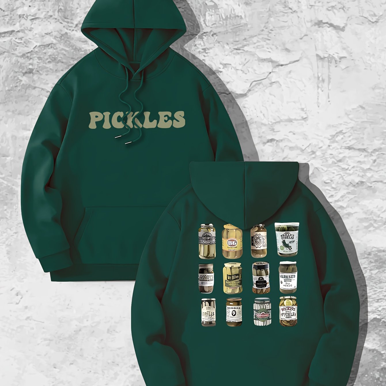 TEMU Sweat à capuche printemps/automne pour hommes et femmes, nouveau motif imprimé 2023 - Pull à manches longues doublé