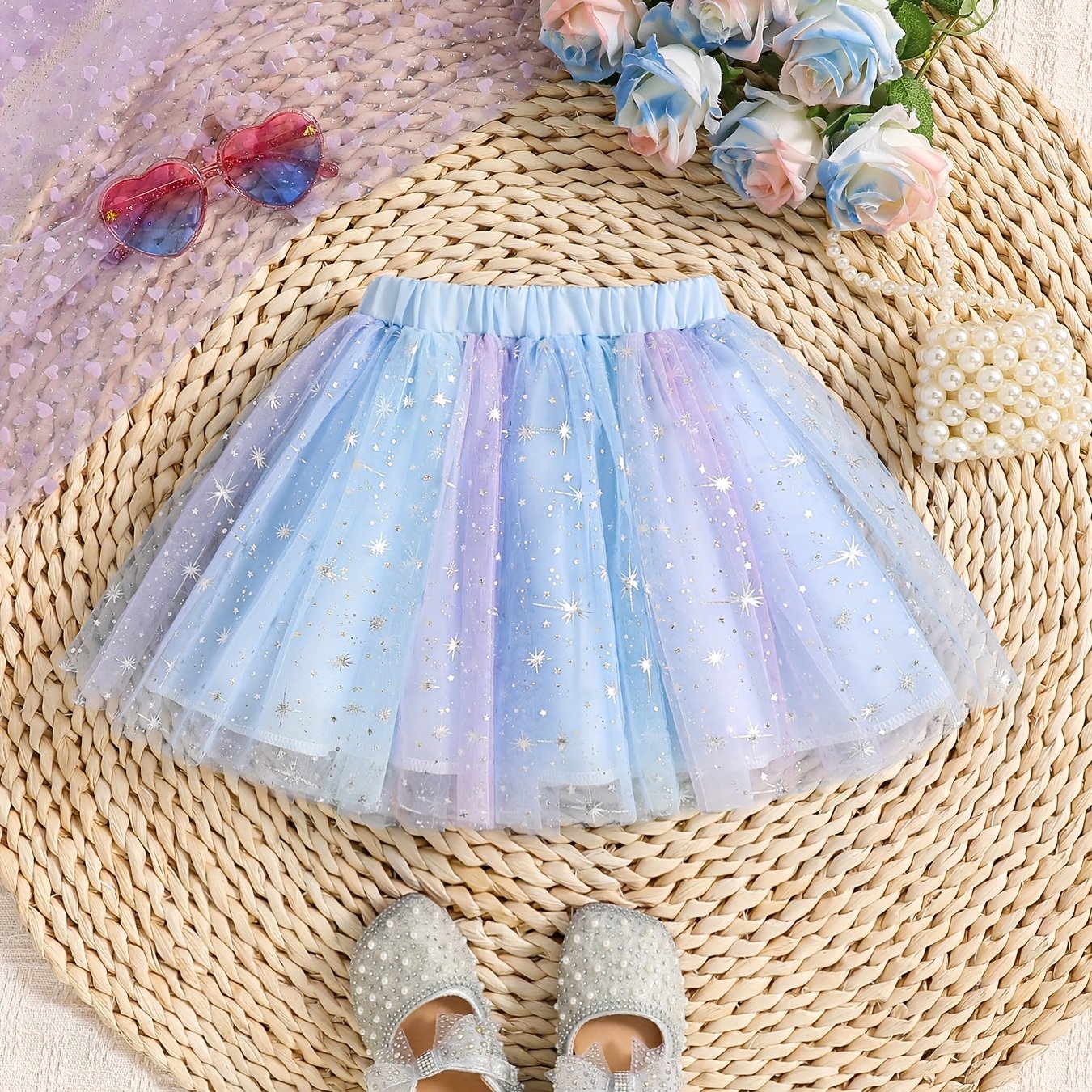 Image of Cross-border Girls' Clothing Skirt Gauze Skirt Half Skirt Small And Medium Girls' Party Colorful Tutu Short Skirt Versatile Mesh Princess Skirt
