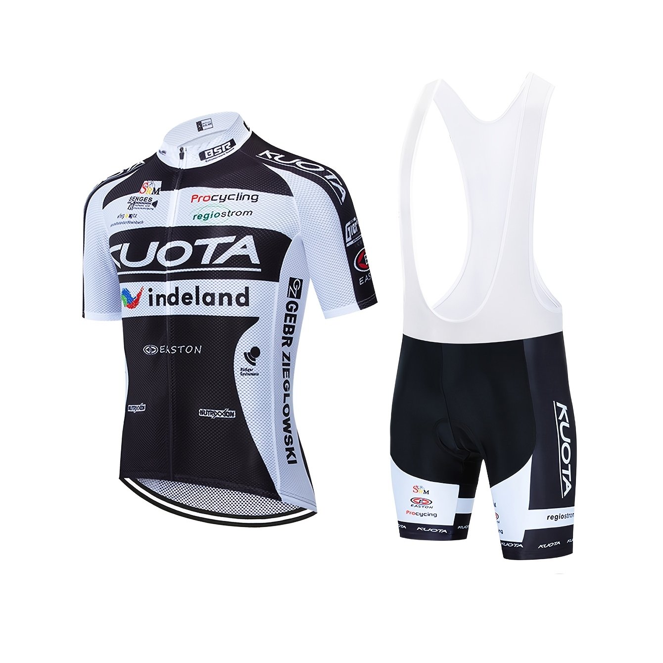 Men's Cycling Suit Set, Comfortable Sports Style, Suitable For Cycling Enthusiasts, Printed Pattern, Cool Cycling Suit Set