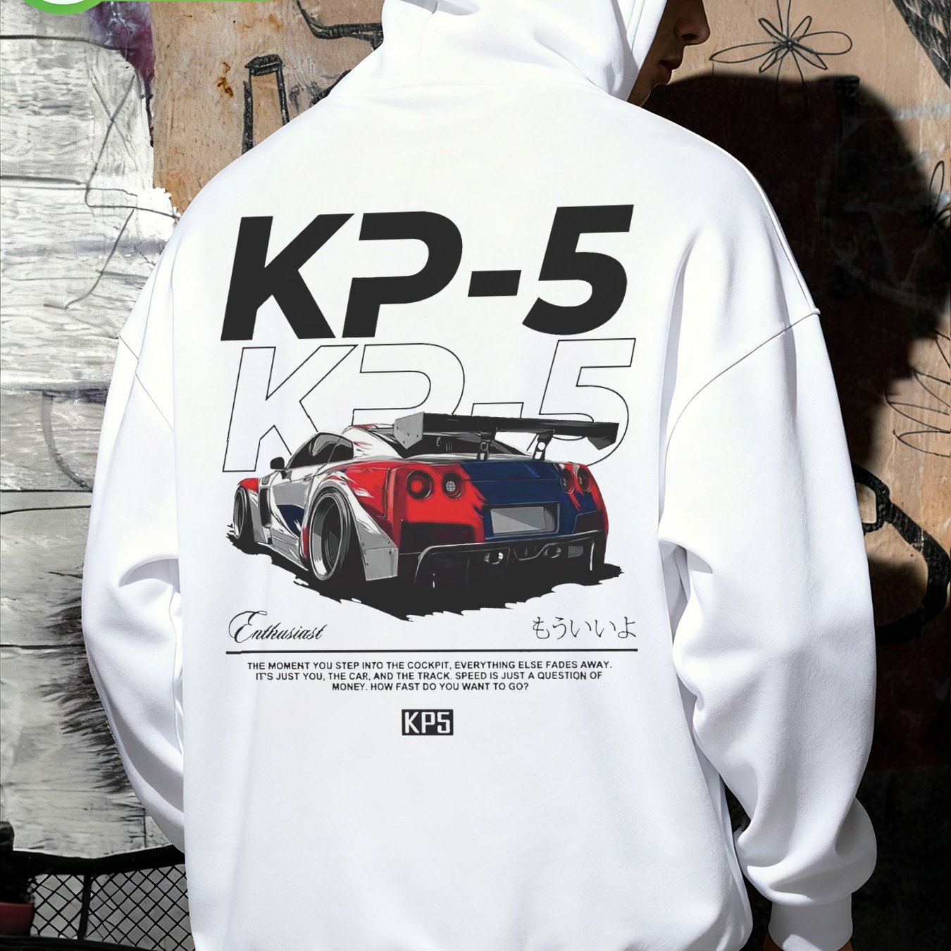 Image of Spring, Autumn & Winter Men's Fashion Tops Pure Cotton Comfortable Hooded Sweatshirt Streetwear Trend Racing Enthusiast Graphic Print Overseas Printing Relaxed Fit Sportswear Versatile Casual Wear