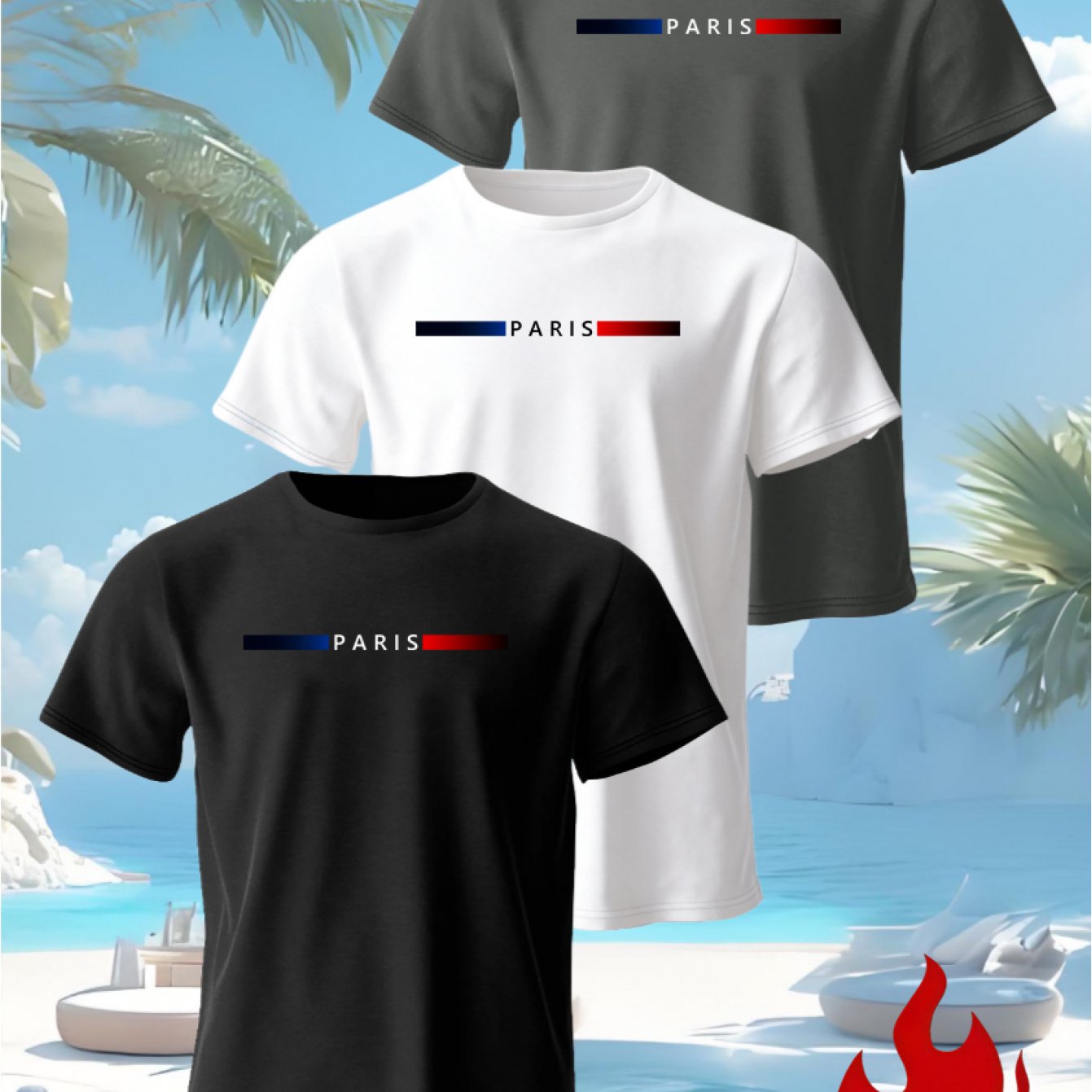 TEMU 3pcs Summer Comfortable And Breathable Men's Short-sleeve T-shirts | Men's Crew Neck Short Sleeves | In Multiple Colors, With A "gradient Stripe