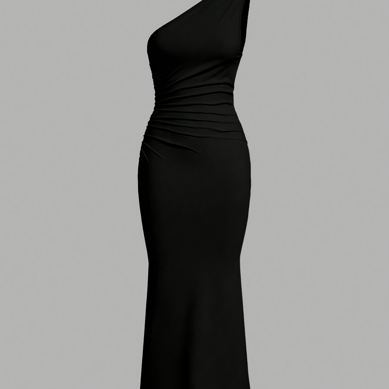 TEMU Asymmetric Pleated Maxi Dress   Nian Nian