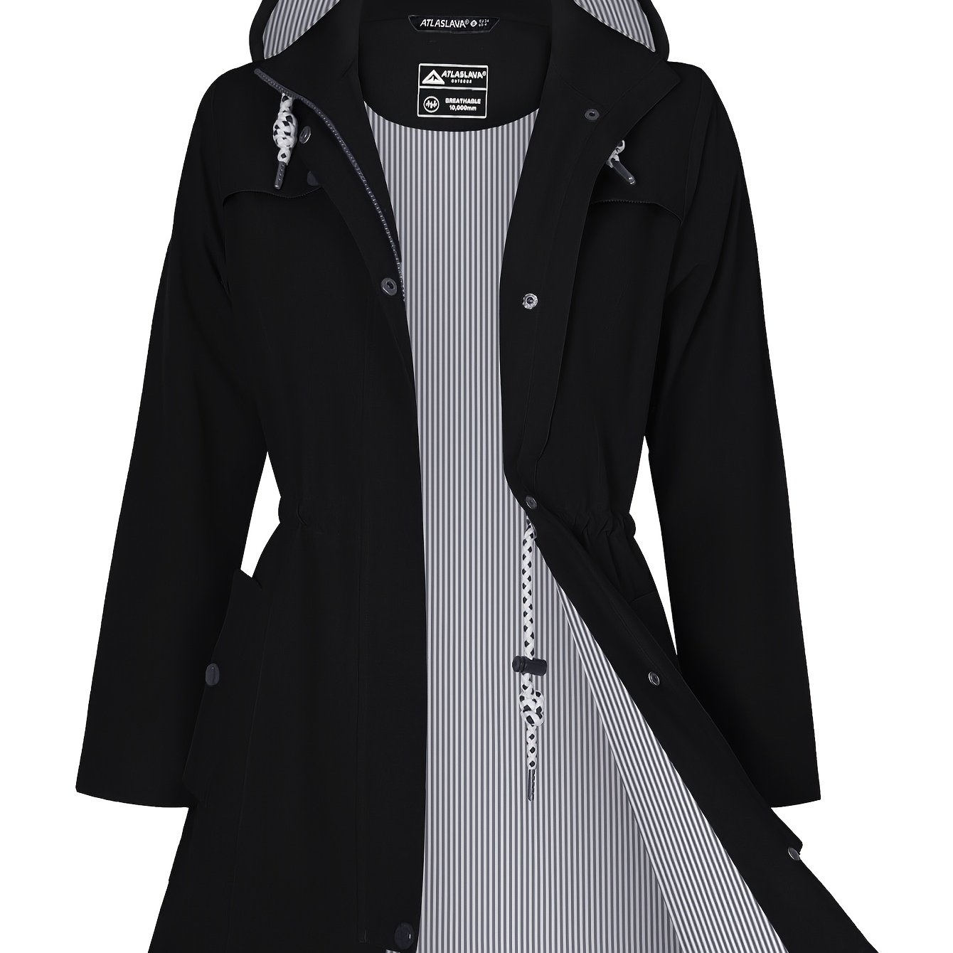 Women's Hooded Lightweight Jacket Windbreaker - Casual Long Sleeves, , Suitable For Outdoor Use And Everyday Commuting