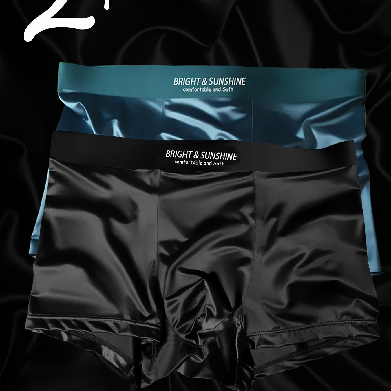 Image of 2pcs Mixed Pc Men's Briefs, Solid Underwear, Summer Cool Seamless, Fabric, Comfortable And Breathable, Suitable For Daily Casual