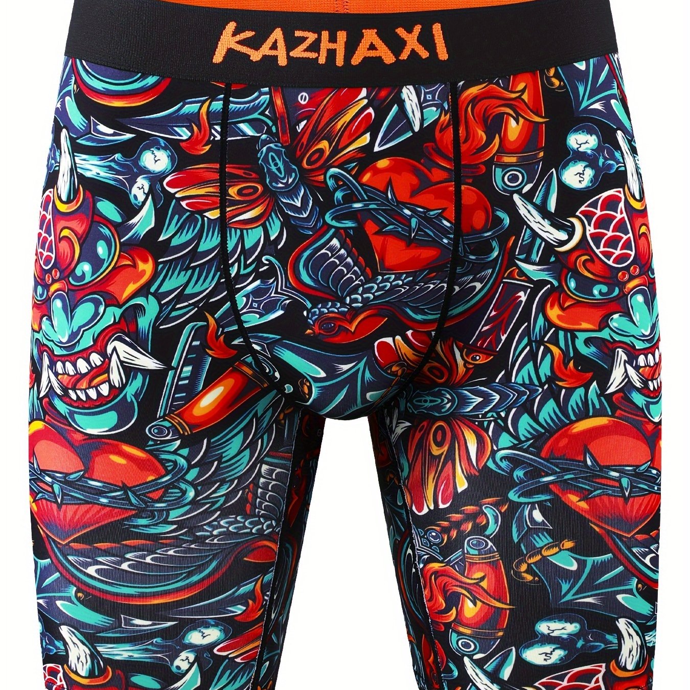 1pc Men's Long Underwear Novelty Individual Pattern Men's Briefs Sports
