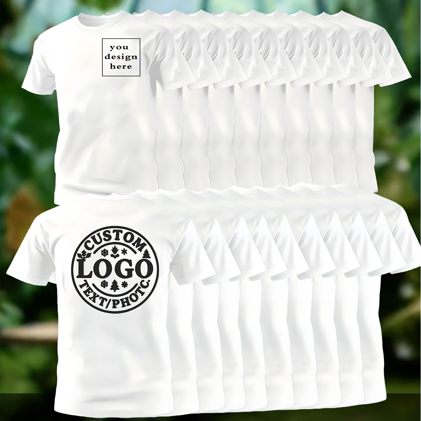 TEMU 10pcs Set Printable Pattern Life Photos Men's Sports Crew Neck Quick-dry Short Sleeve Top Lightweight Breathable Moisture-wicking Cool T-shirt,