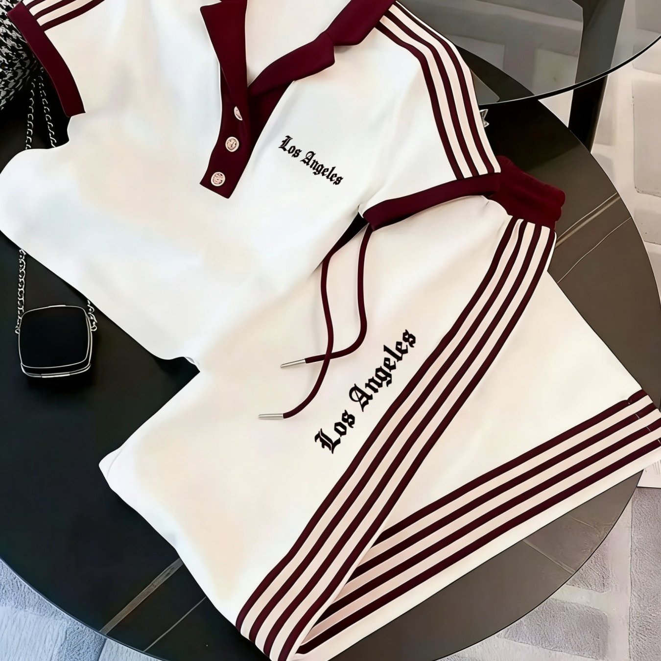 Image of 2pcs Set 2026 Spring/summer Men's And Women's Sportswear Set, Including A Short-sleeve Shirt And Pants, Suitable For Occasions, In Multiple Colors And Sizes