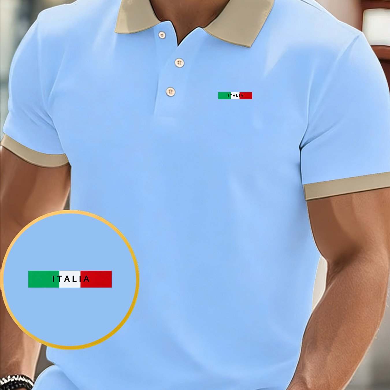 TEMU Italy High-end Fashion Sports Casual Short Sleeve Shirt, Fashionable And Breathable, Quick-dry And Moisture-wicking, Soft And Skin-friendly