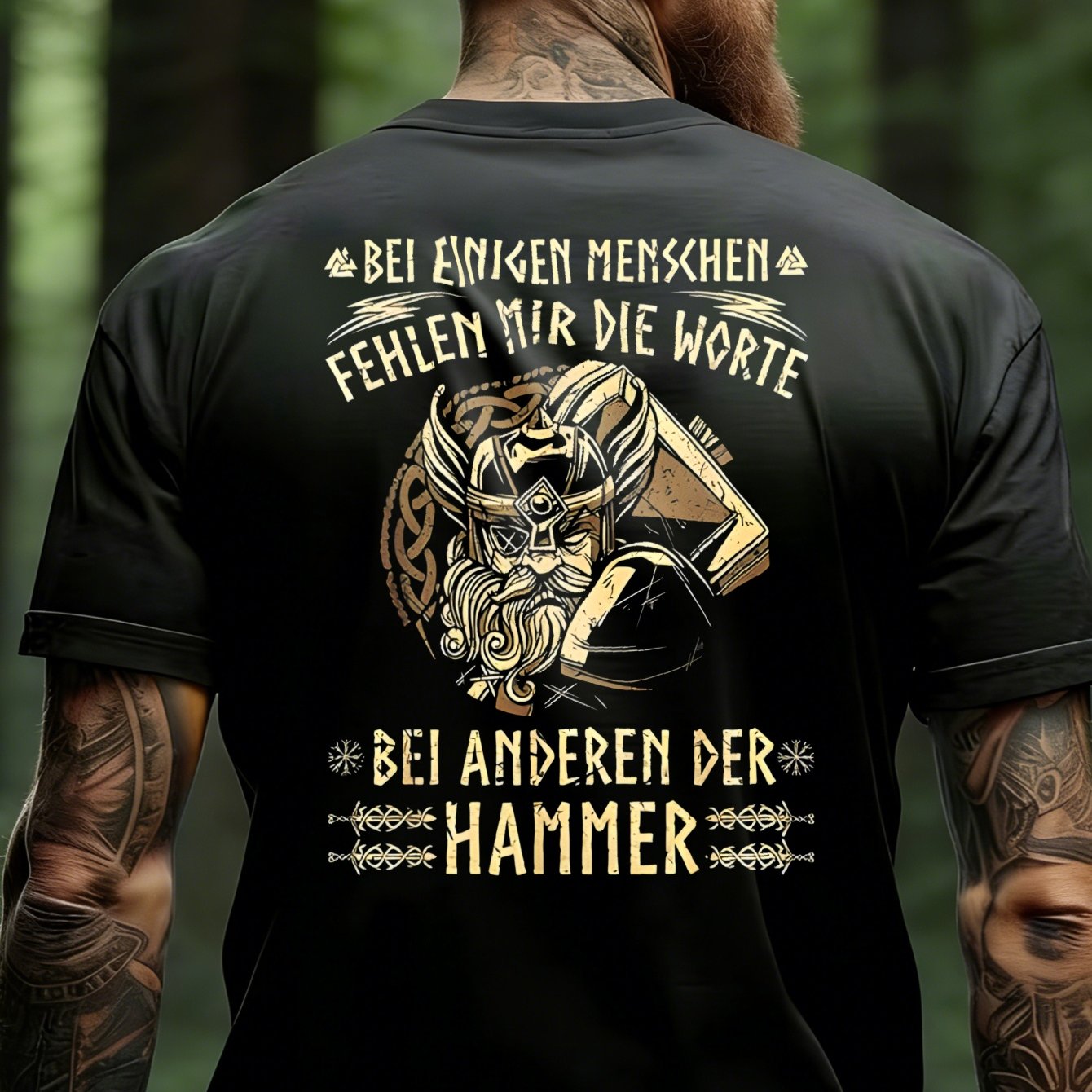 Men's Graphic And German Text Design For Outdoor Adventure And Casual Wear, Plus Size
