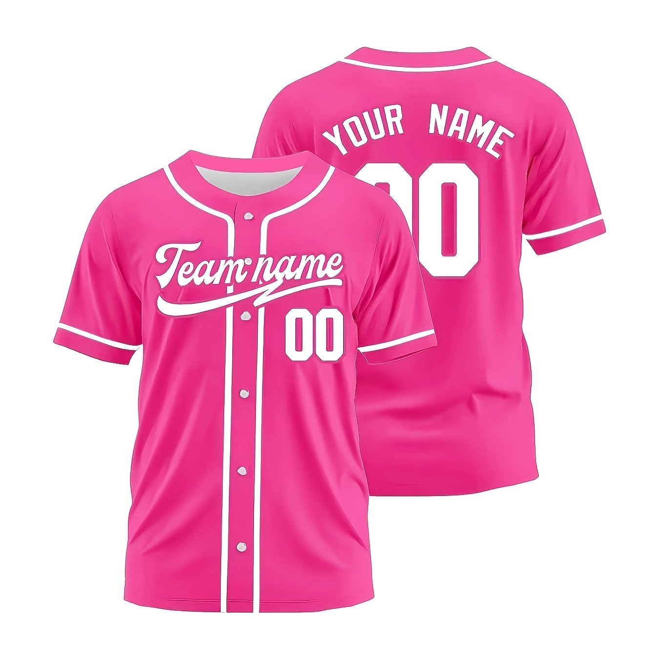 TEMU Men's Baseball Jersey Hot Print Customizable Design For Sports Games Team Activities Casual Wear -printed Design - Not Textured