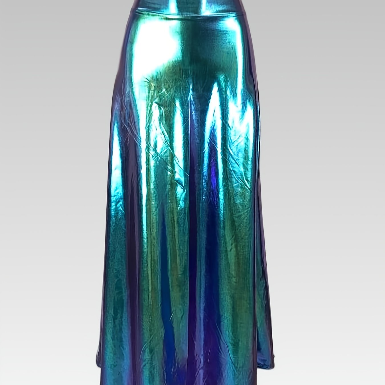 Image of Women's Autumn Glossy High-waisted Ultra-long Skirt Clubwear Carnival Costume, Dress