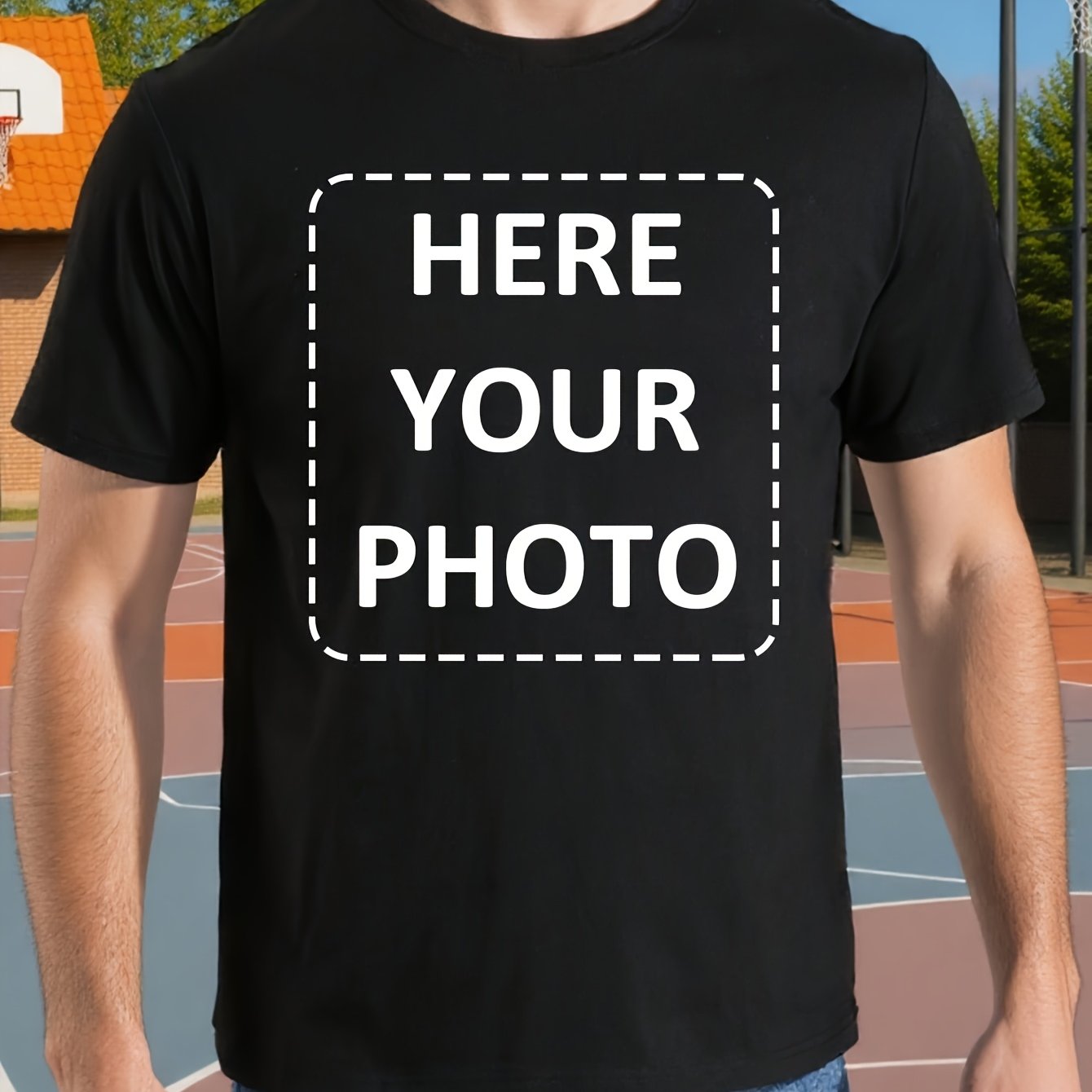 1 Custom Personalized Photo/logo/design Men's - Custom Sports Tee Suitable For Uniforms, Company Events, Music Festivals, Parties, Summer Wear & Orders - Your Own Image/text/logo