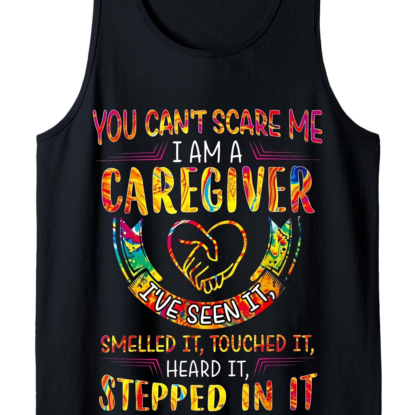 TEMU Plus Size - You Scare Me I Am A Tank Unisex Tank Top - Men's Short Sleeve T-shirt Casual Casual Attire Casual Tank Top