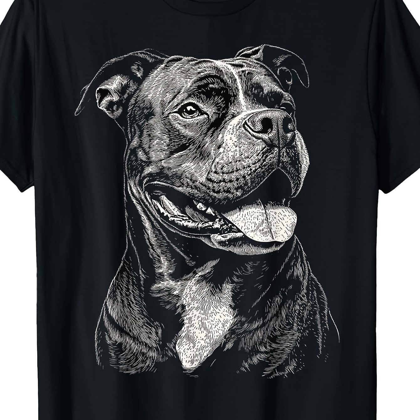 Image of Dog Graphic T-shirt, Black Size 1 Men's T-shirt Soft Perfect For Home|outdoor|work|gifting (mother's Day|valentine's Day|birthdays) Small-3xl Unisex