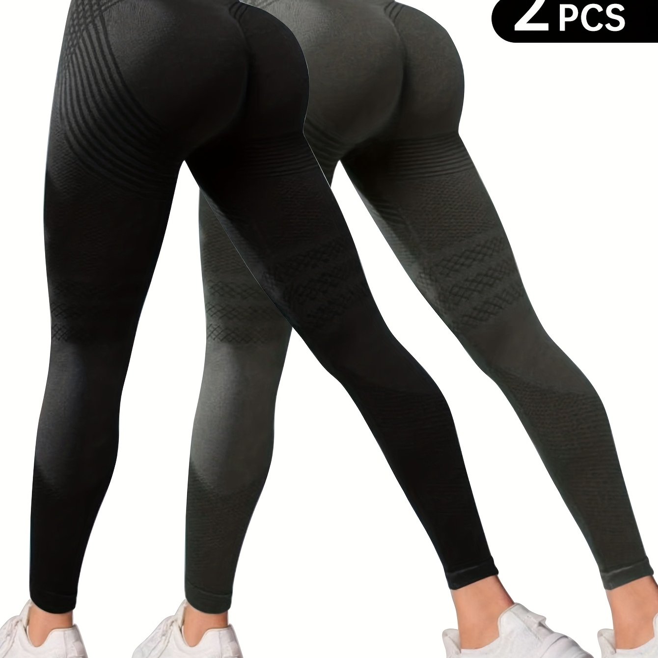TEMU 2er-Pack Damen Neue High-Waist Hosen, Bauchkontrolle und Po-Lifting, Geeignet für und