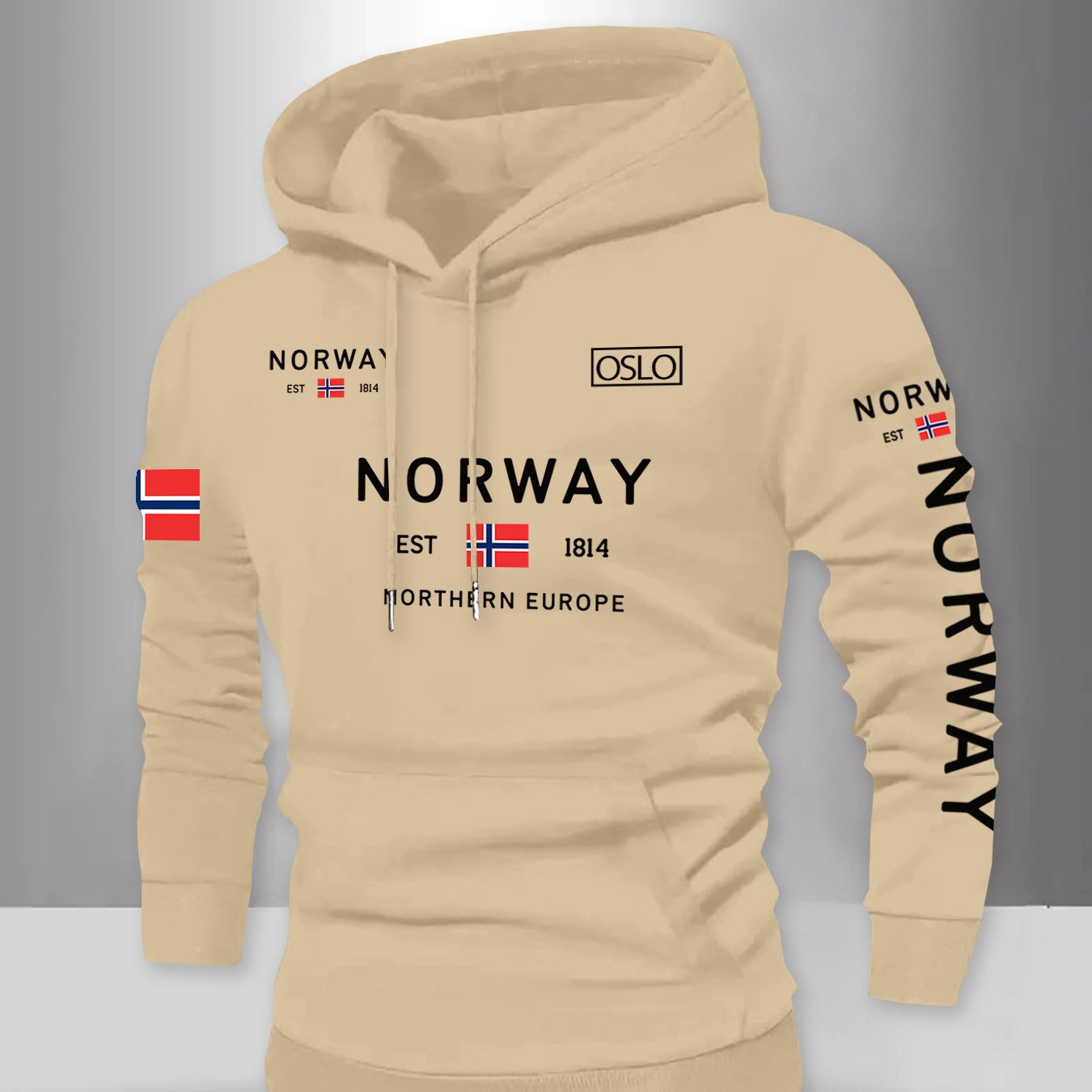 TEMU Sudadera nueva para hombre con estampado de multicolor y multiimagen por transferencia de , ajuste holgado para , con forro, ropa de abrigo