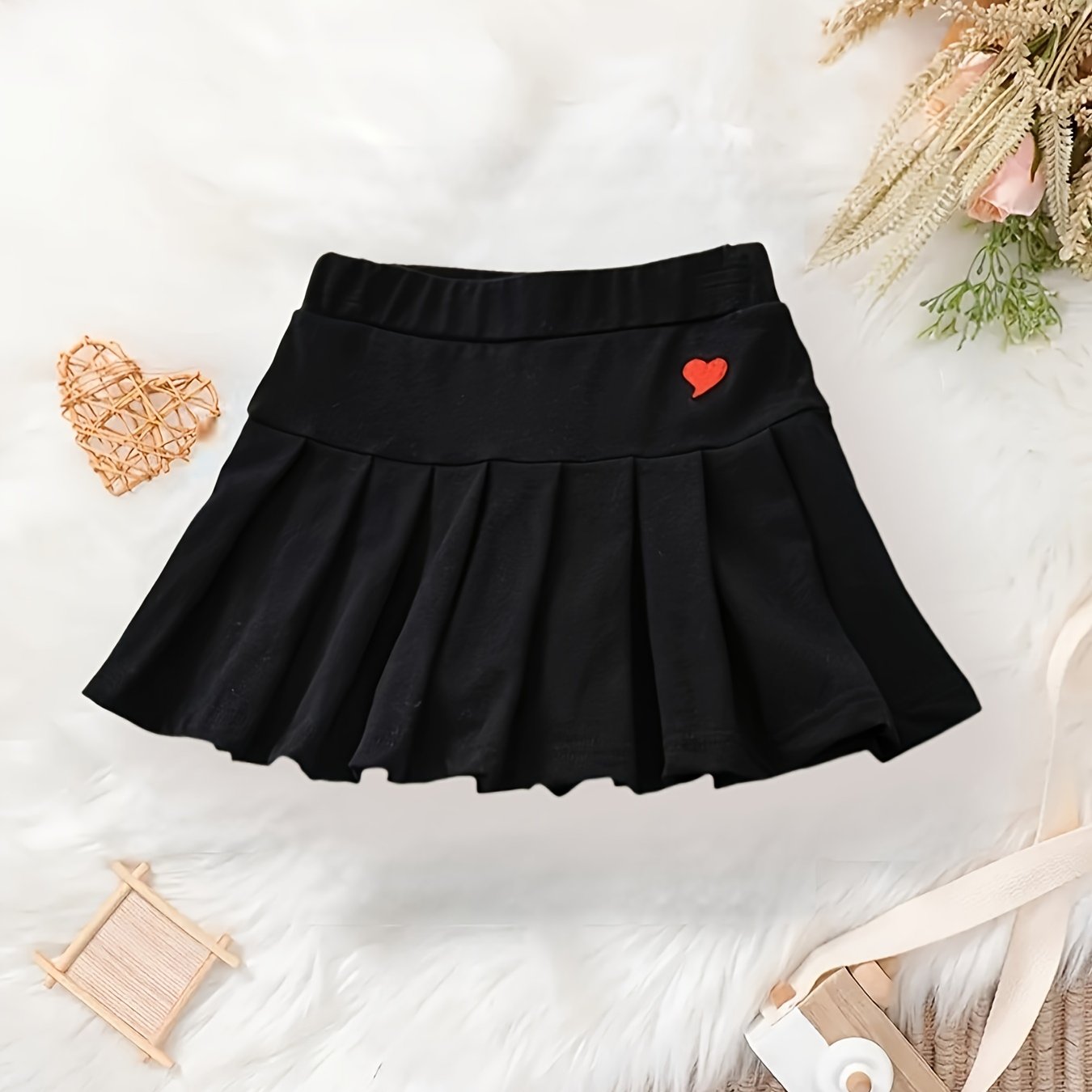 TEMU Falda-pantalón plisada para niña, falda de lápiz en A, estilo versátil, pantalones cortos de seguridad antitransparencia, estilo preppy con