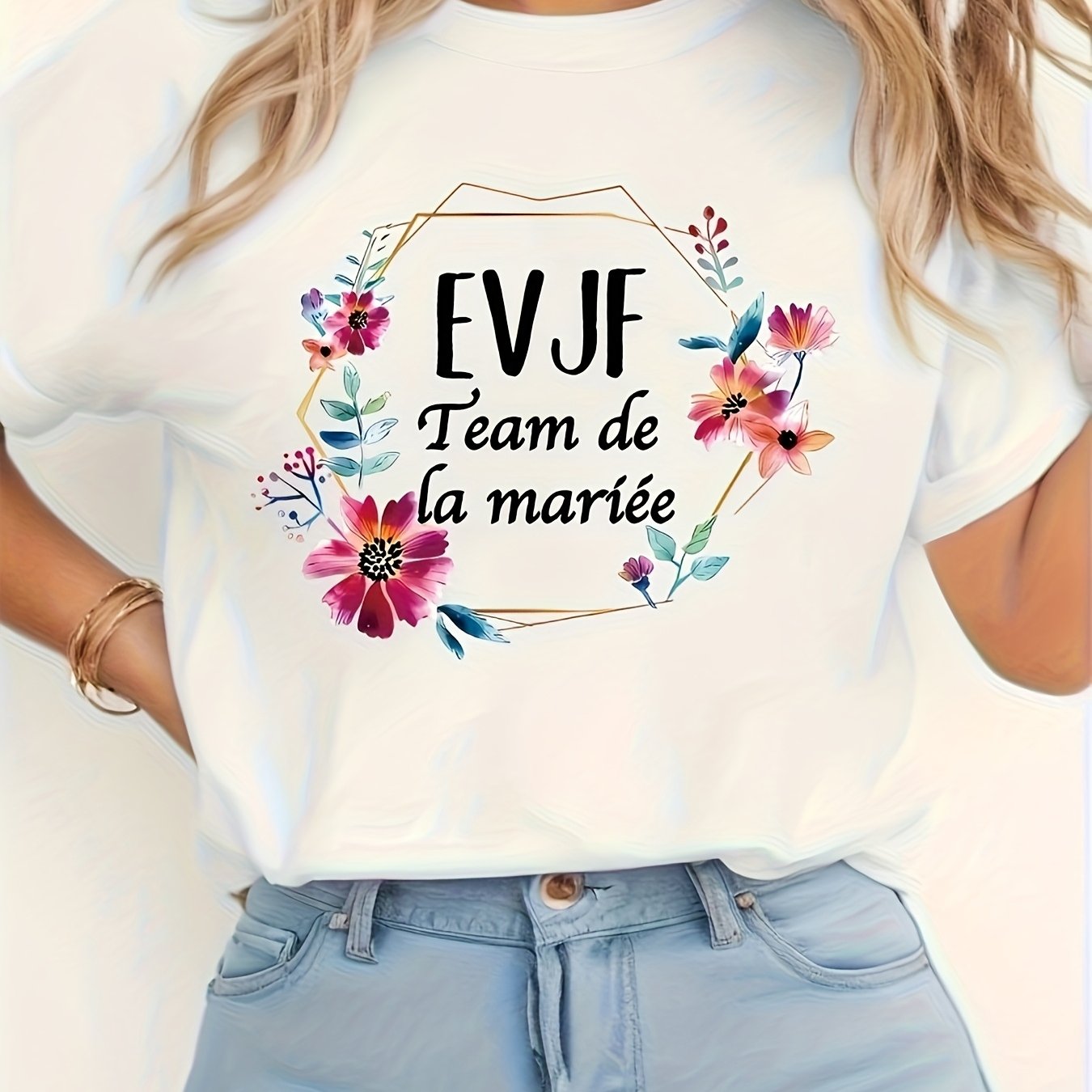 TEMU T-shirt pour femme imprimé Noël, T-shirt cadeau de Noël