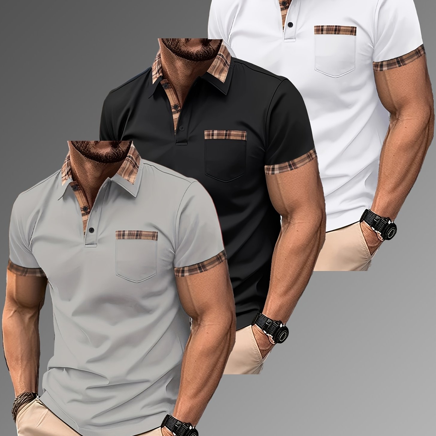 3pcs 's Casual Office Shirts