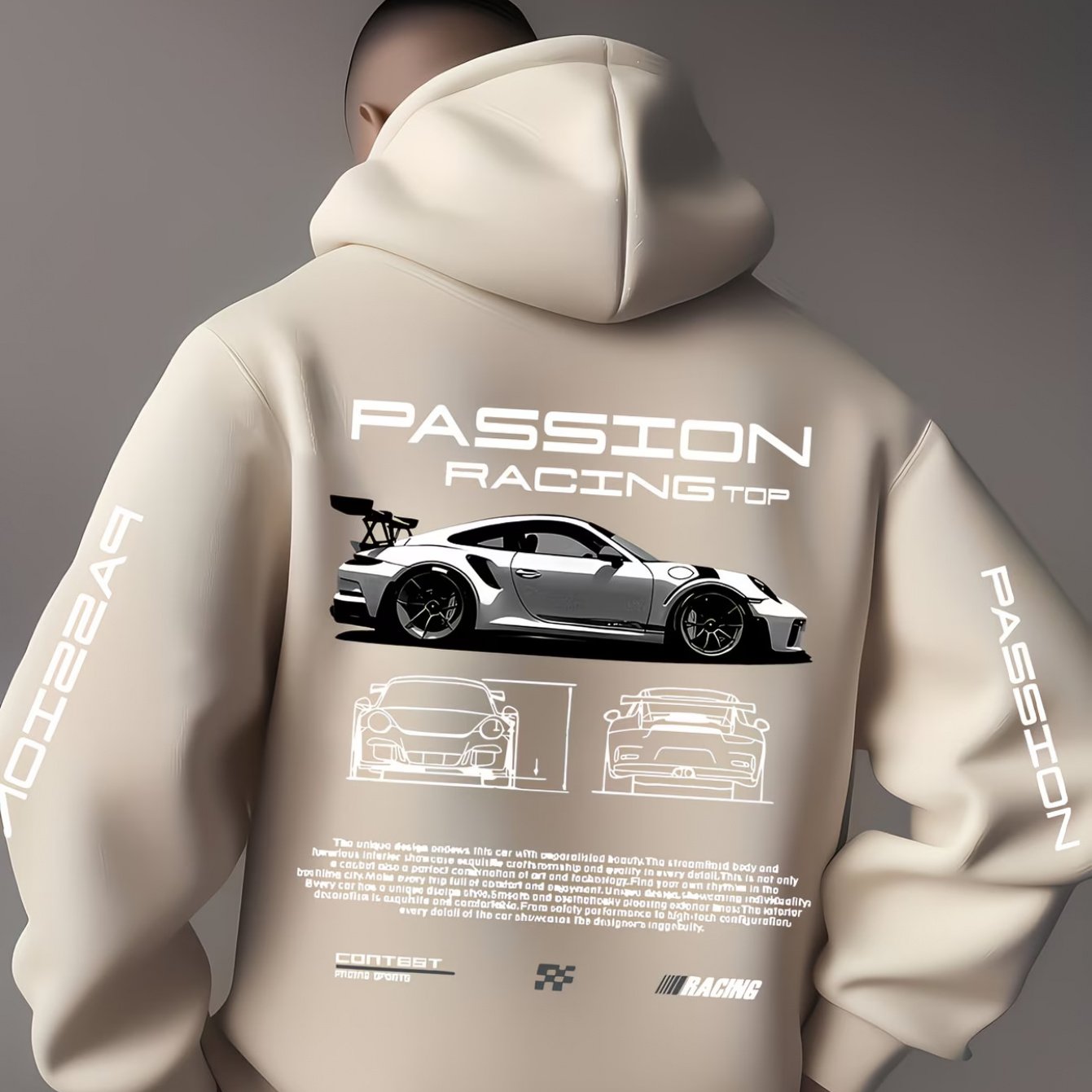 TEMU Unisex New Autumn And Winter Style, Casual And Trendy Drawstring Hooded Fleece Couple's Sweatshirt