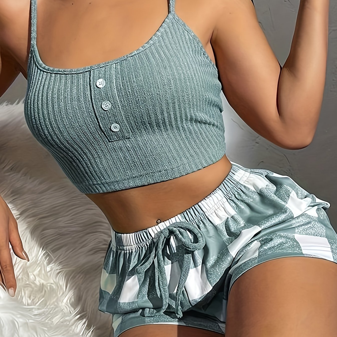 Image of 2pcs Set Women's Pajamas