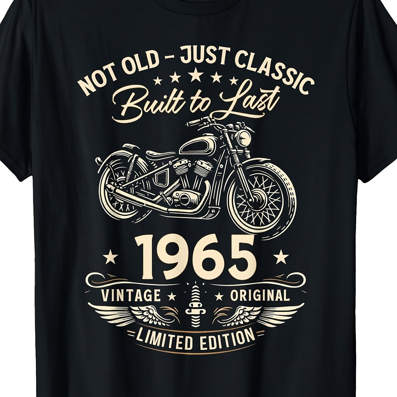 Birthday Man Gift Motorcycle Motorcyclist Biker 1965 T-shirt Unisex T-shirt Unique Perfect For Home|outdoor|gifting|work (birthdays|valentine's Day|mother's Day) Small-3xl Unisex