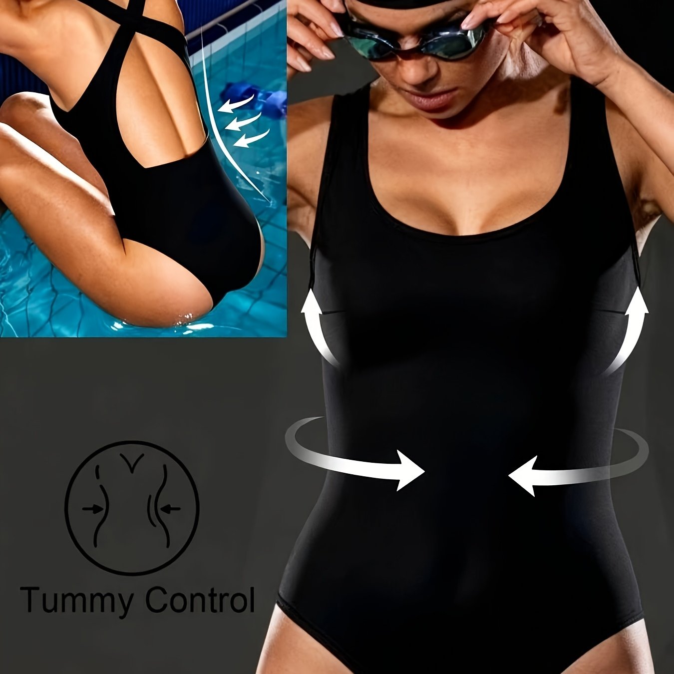Women's -piece Swimsuit With Crisscross Back Straps