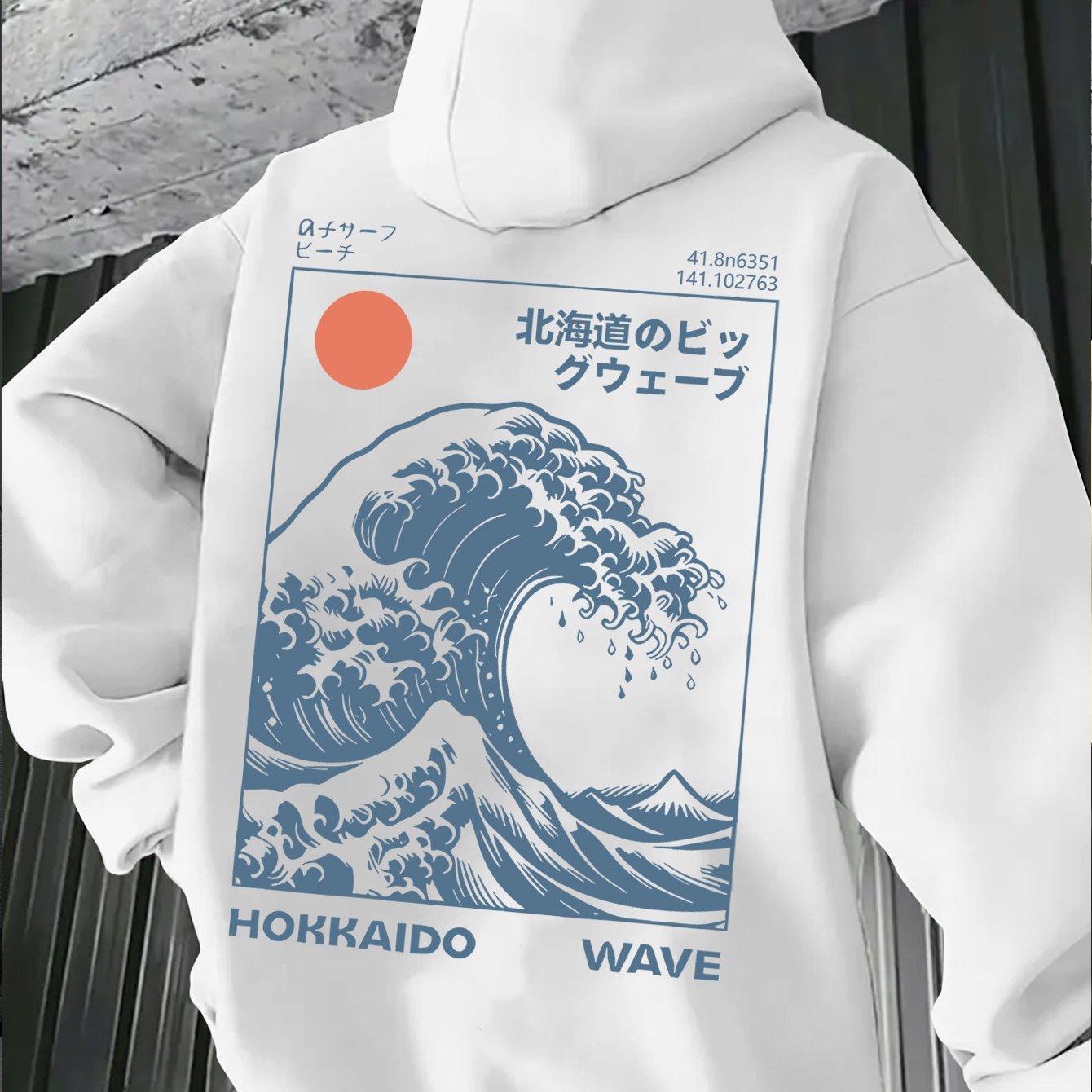 TEMU A Vintage-style Men's Hoodie Sunrise, Made From Polyester Knit Fabric, Featuring A And A Fitted Hood, Autumn/winter Essentials