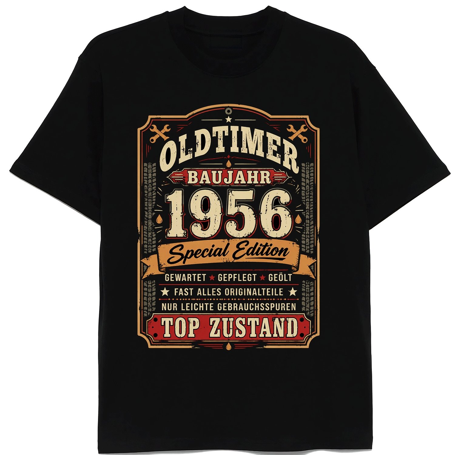Vintage German Text Classic Car 1956 Garage Sign Old Birthday Gift T-shirt For Men Women 70th Birthday Tee For Dad Grandpa