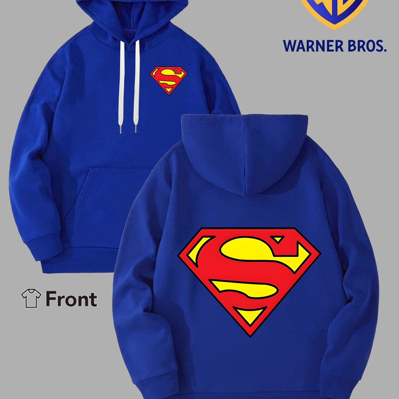 TEMU Officially Licensed By Warner, This Classic Symbol Of And Strength Featuring The Superman Logo Is Print On 's Long-sleeve Hoodie With A, Perfect
