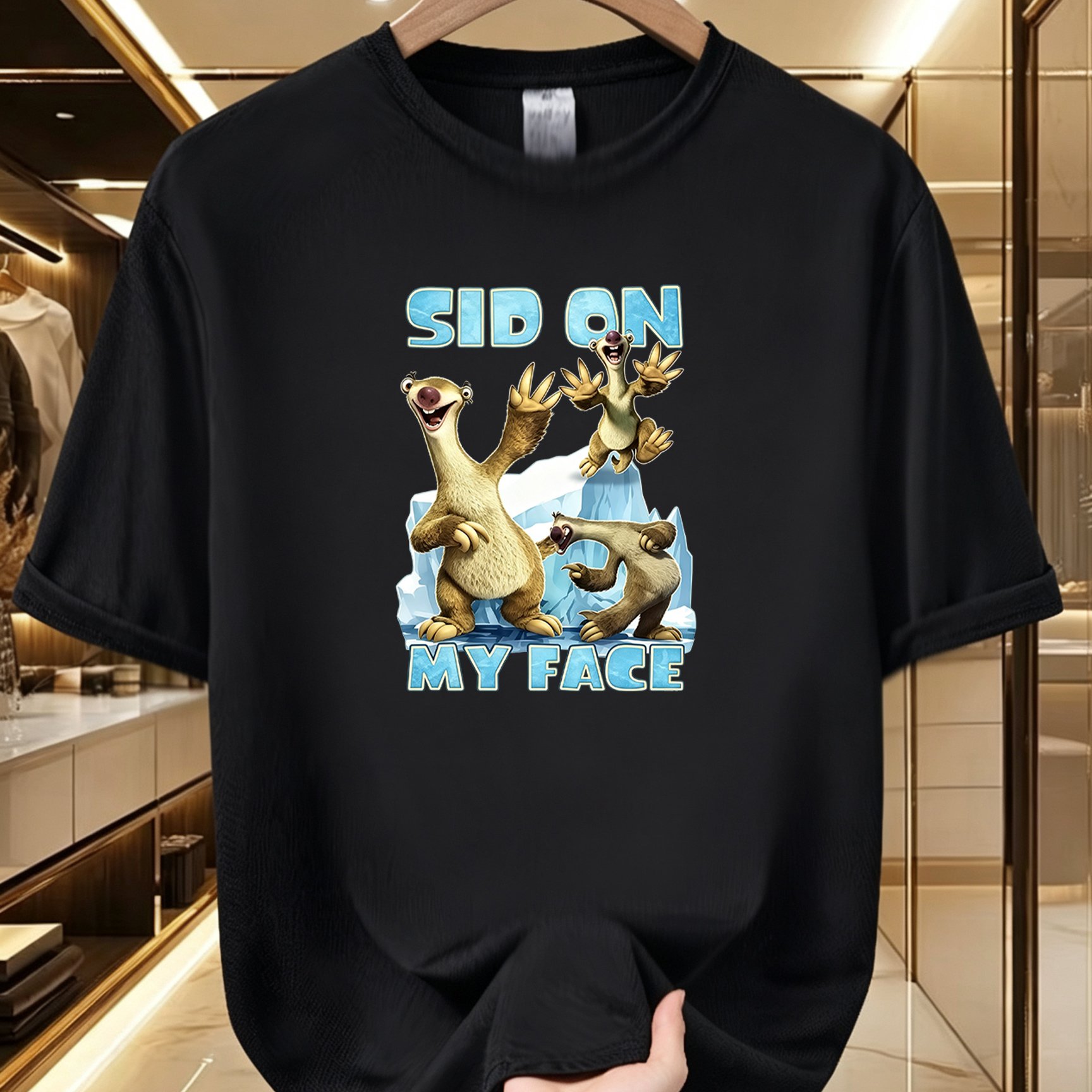 TEMU ' Sid On : Soft And Breathable Men's Printed T-shirt For Casual Casual Attire'
