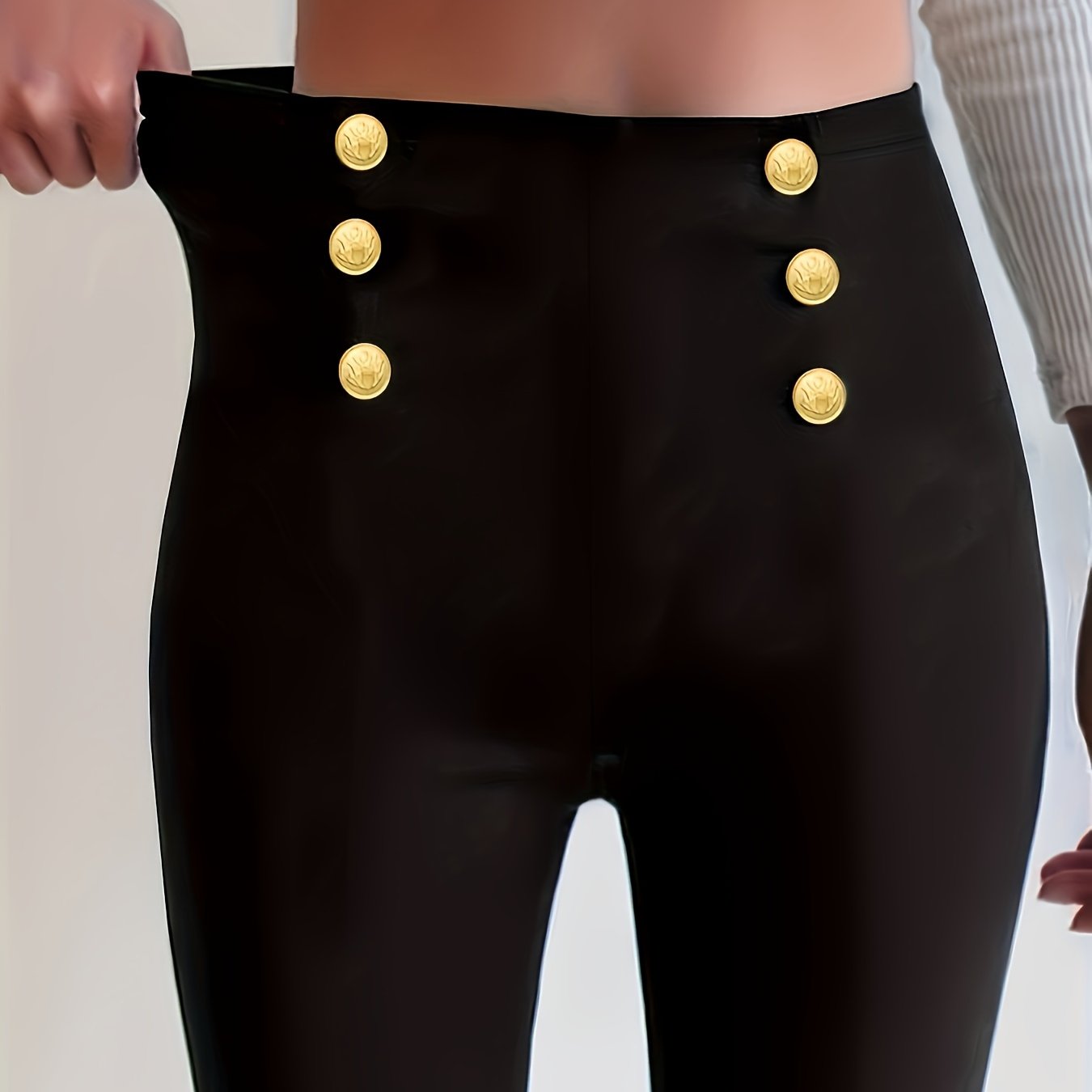 Ladies' Elegant Golden Trousers