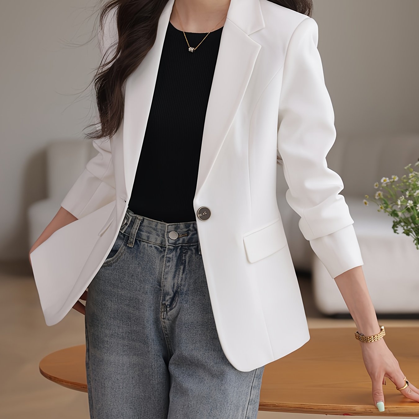 E-shop 2024 Neues formelles selbstbewusstes kleines Anzug-Set Herbst Winter stilvolles professionelles Hochwertiges Mode-Koreanische Version elegantes