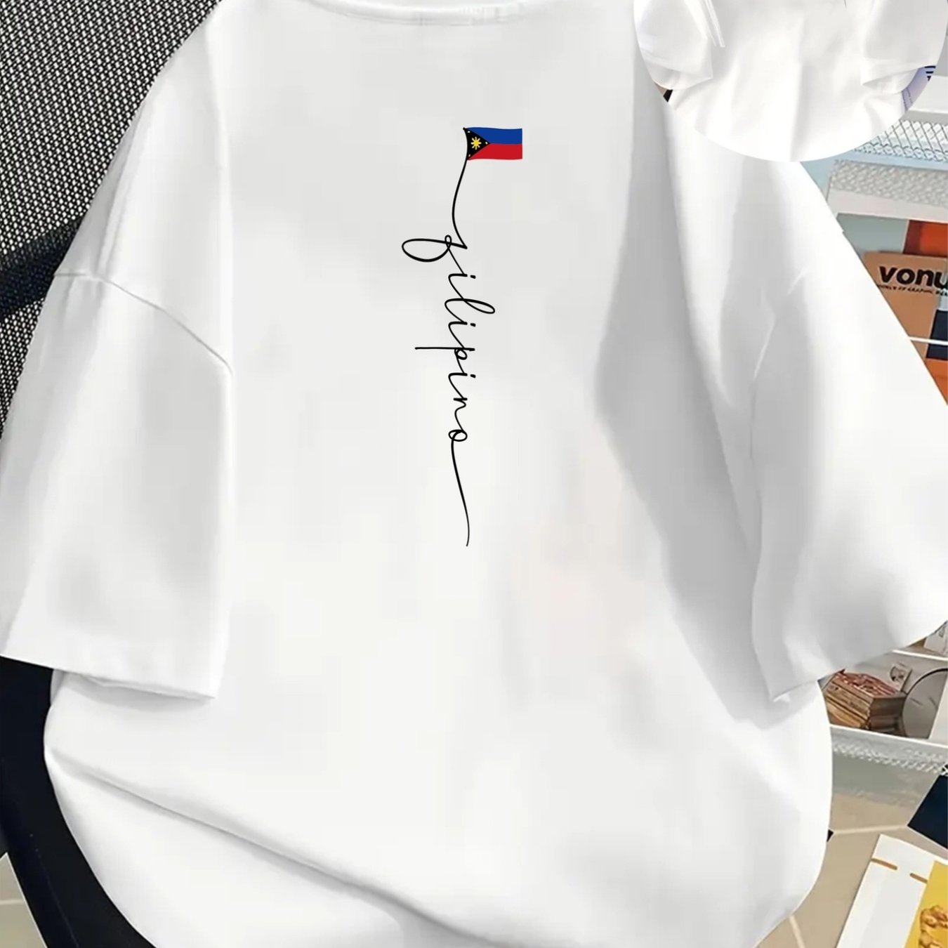 TEMU Philippines, The Philippines Print Tshirt Short Sleeve Crew Neck Casual Top For , Women's Clothing