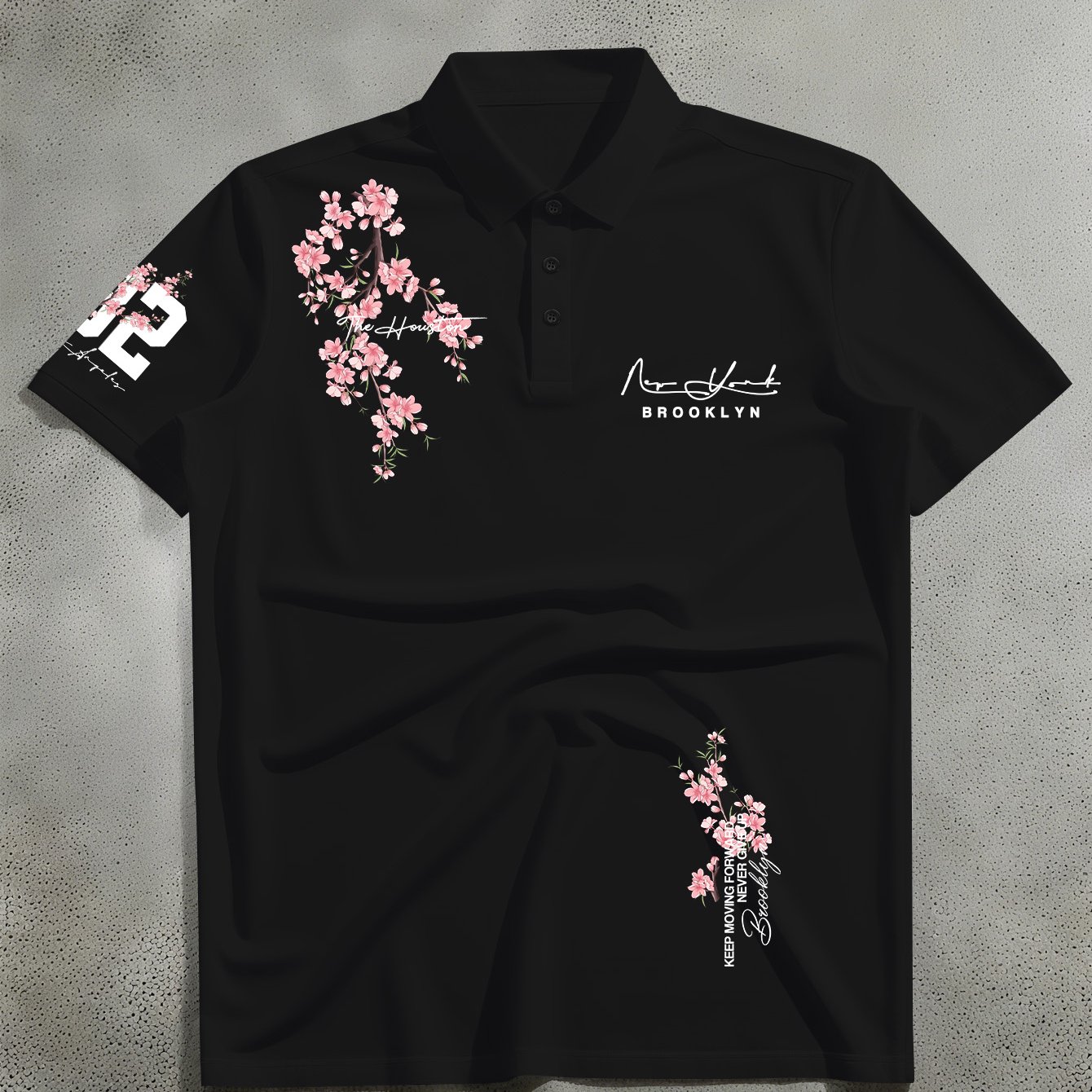 TEMU 's Short-sleeve Shirt, With Floral Pattern, Digital Logo Elements
