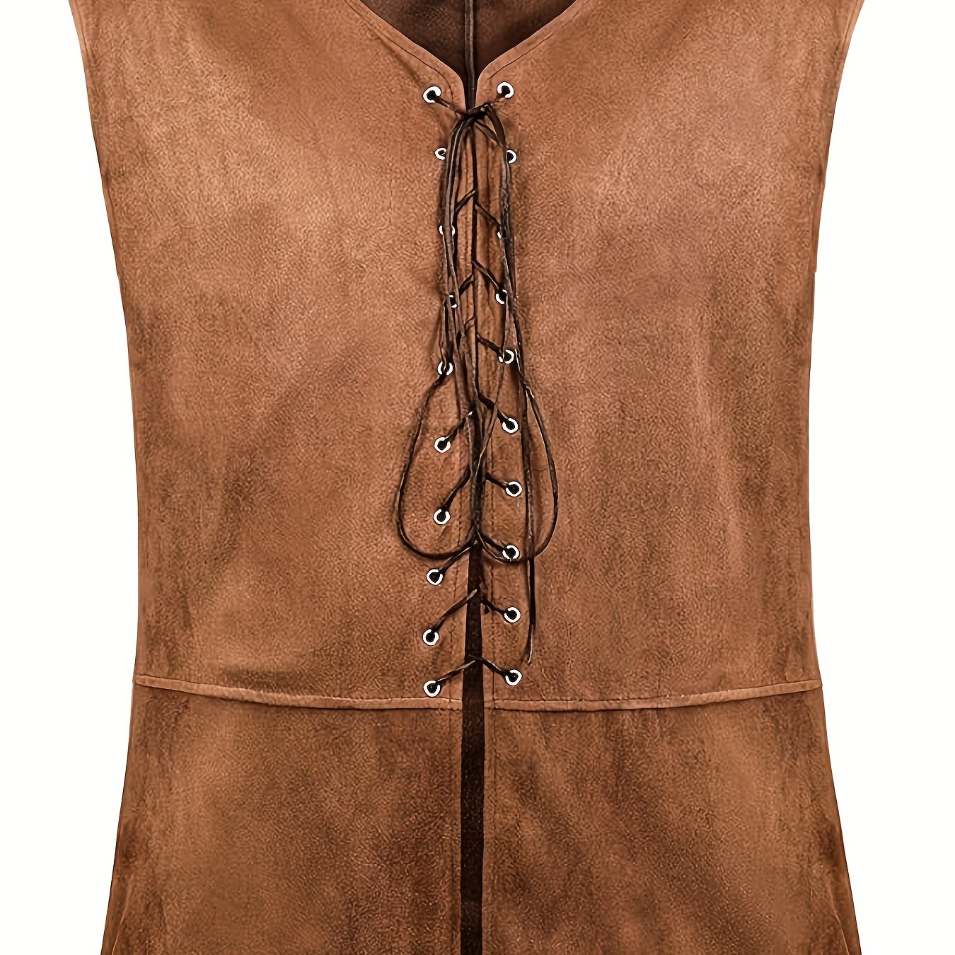 OBEEII Middeleeuws vest voor heren, gothic shirt, piraat, mouwloos, kostuum, renaissance, Viktorian, piraten, steampunk, cosplay, vest, tops, koffie, M