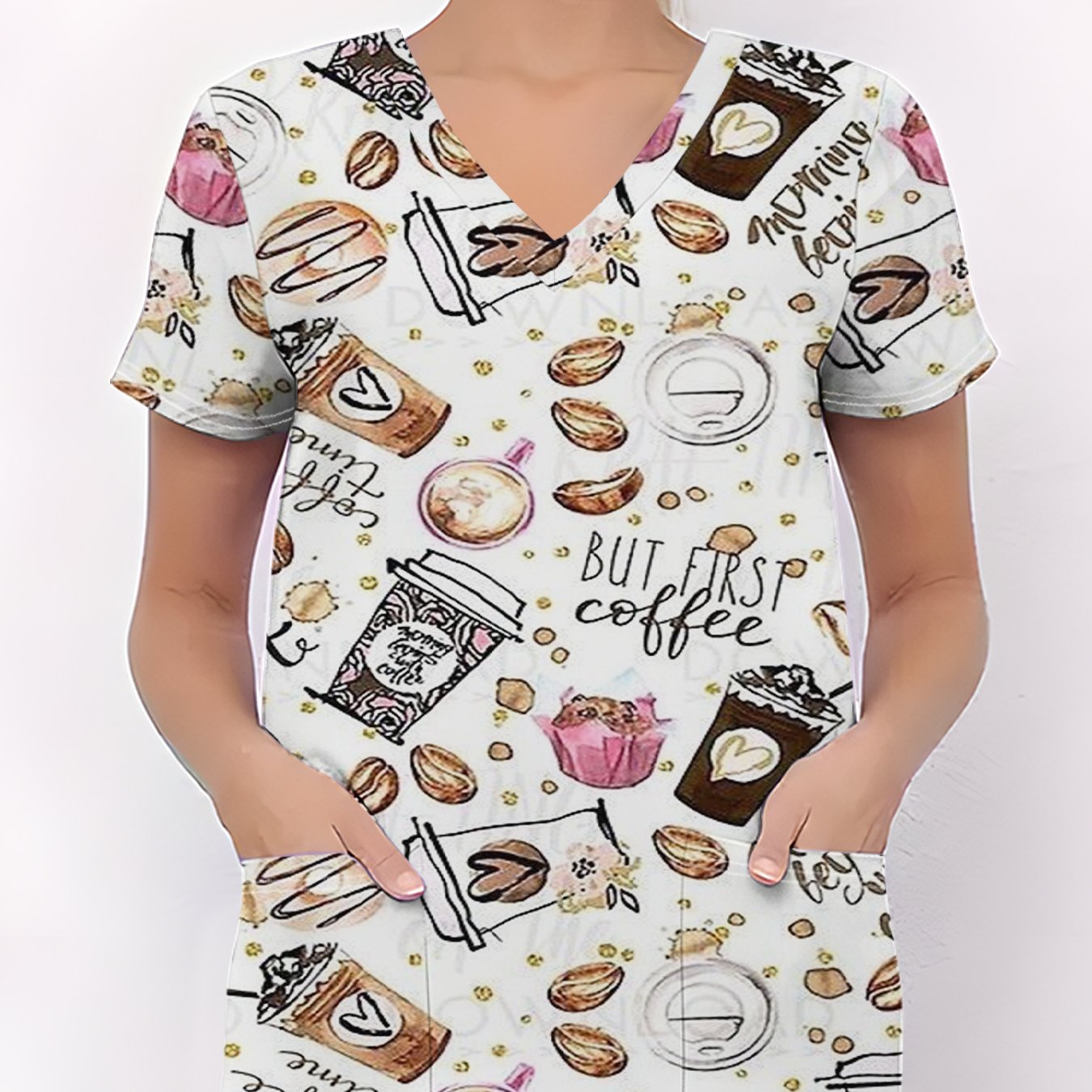 TEMU Christmas, Women's Uniform With Cute And Vivid Patterns, Holiday Gift, New 2025 Collection, Full Range For Daily Wear, Soft And Comfortable