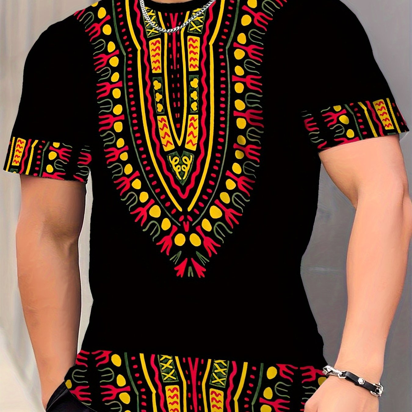TEMU Men's Unique Pattern Men's Lightweight T-shirt 3d Printed Fashion Short Sleeve Casual Sports Crew Neck Pullover Top, Plus Size