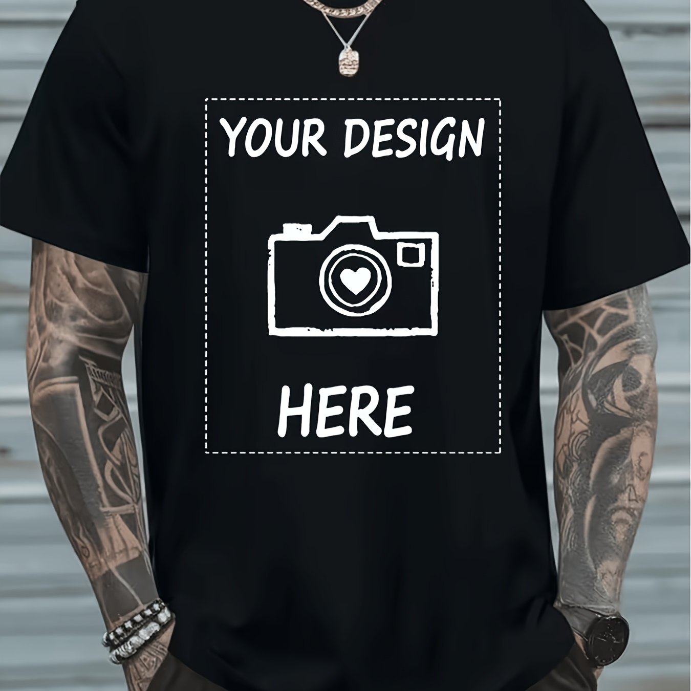 TEMU Camiseta de manga corta personalizada para hombre