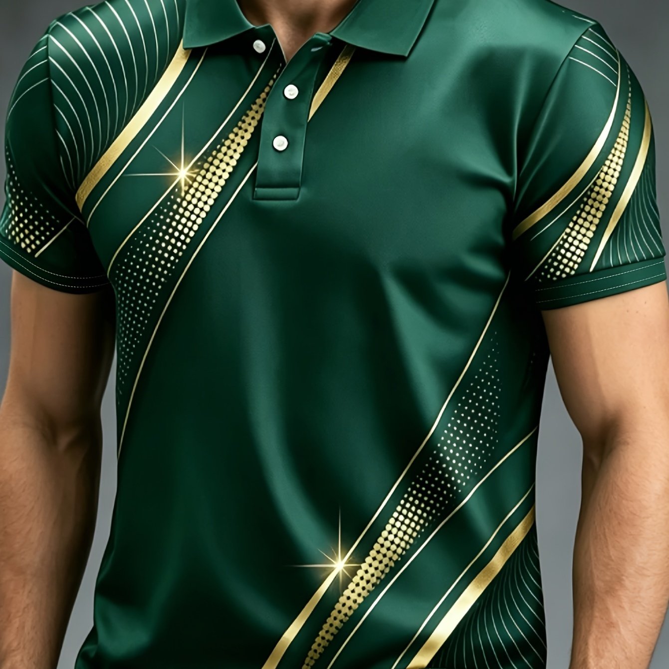 TEMU [print Design - Non-texture] Summer Casual Men's Short Sleeve Shirt, With On Collar And Sleeves, Suitable For Casual And Commuting Occasions