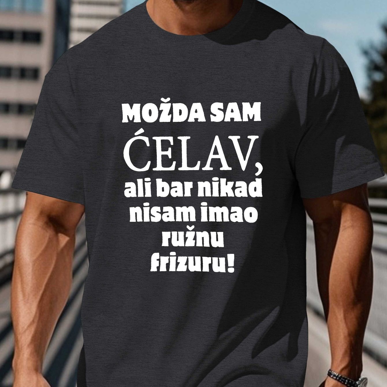 TEMU Funny Croatian Men's Short Sleeve T-shirt Summer T-shirt Top