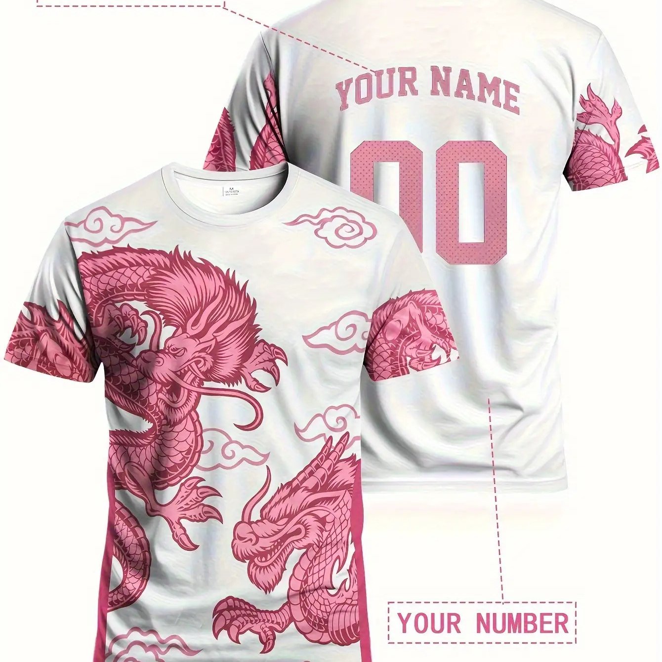 TEMU Men's Custom Homewear Top With Name & Logo - Suitable For