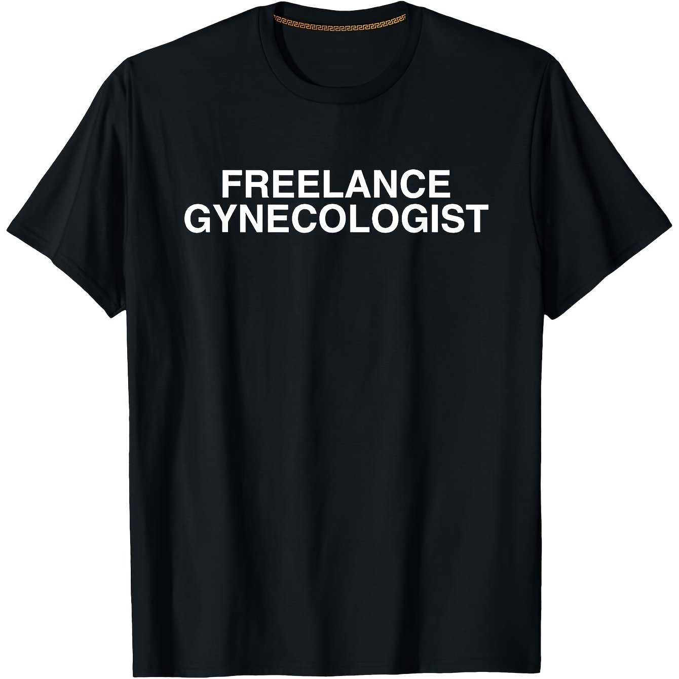 TEMU Plus Size Men's Funny Gynecologist T-shirt - Loose , Unisex, Sizes S-2xl, Washable, Casual Wear, Sarcastic Print Events And Everyday Wear, Sizes