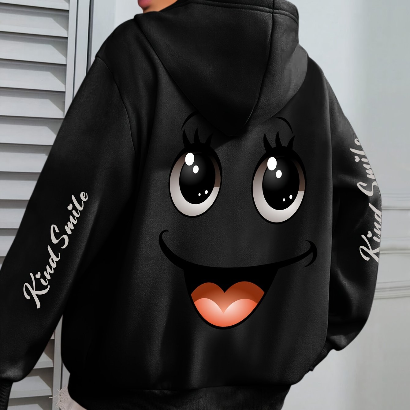 TEMU Plus Size - Plus Size - Popular Item Extension - Pattern - Hooded Sweatshirt