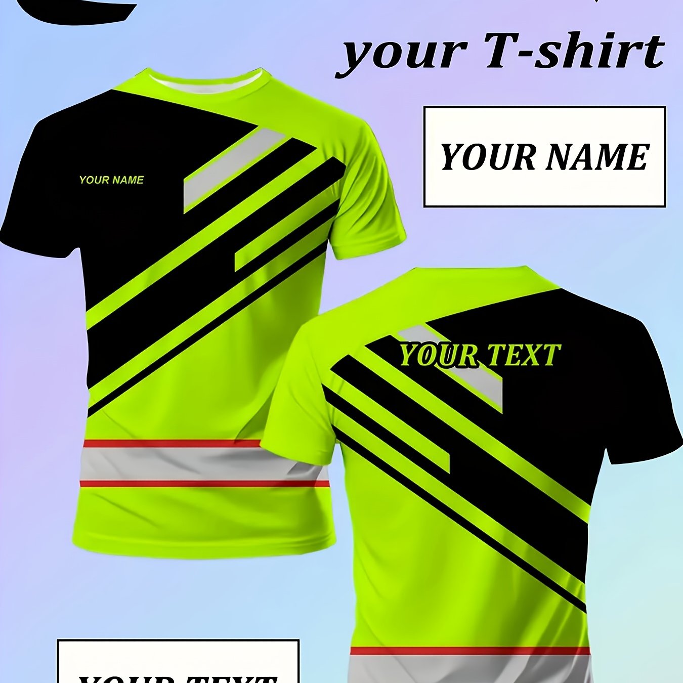 E-shop Personalisierbares Herren-Arbeitstrikot - 3D-Druck, personalisierter Text, lässige Alltagskleidung, personalisiertes Kurzarm-Trikot, auffälliges