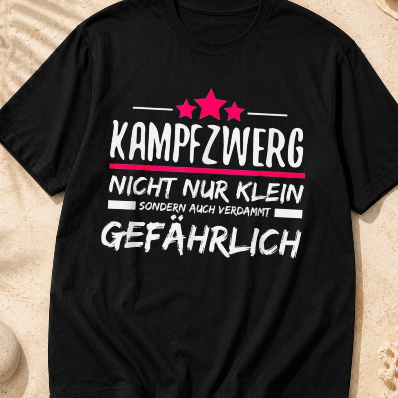 German Dwarf Not Small But Damn Pink And Star T-shirt
